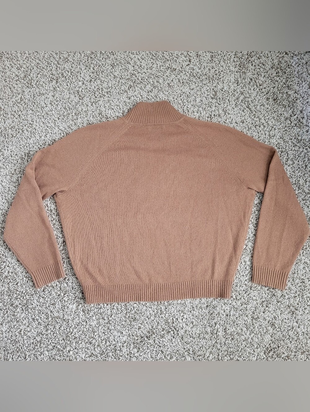 Aritzia Babaton Wool Cashmere Sweater Brown Tan Turtleneck Mock Neck Small - Picture 7 of 7